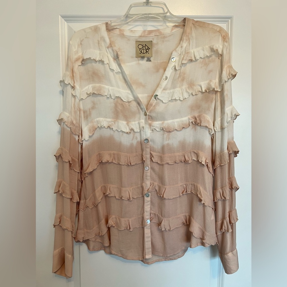 Ruffle ombré womens top
